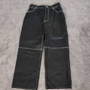 We The Free Faux Leather Topstitch Pants